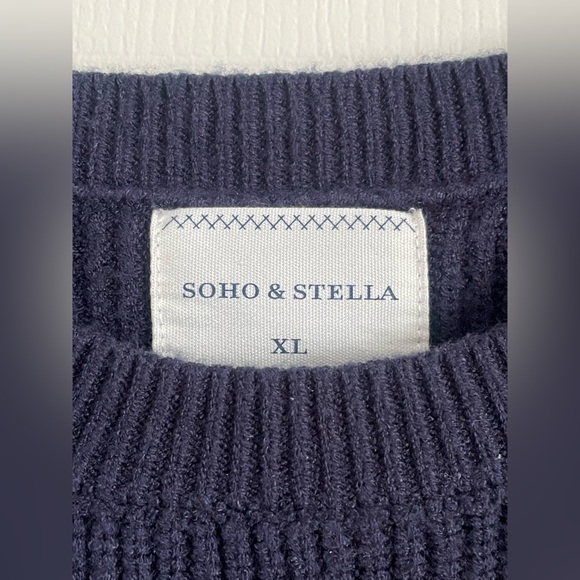 Blue Ribbed Knit Sweater Vest XL Bear Heart Cozy NWOT Grandmacore - Picture 4 of 12